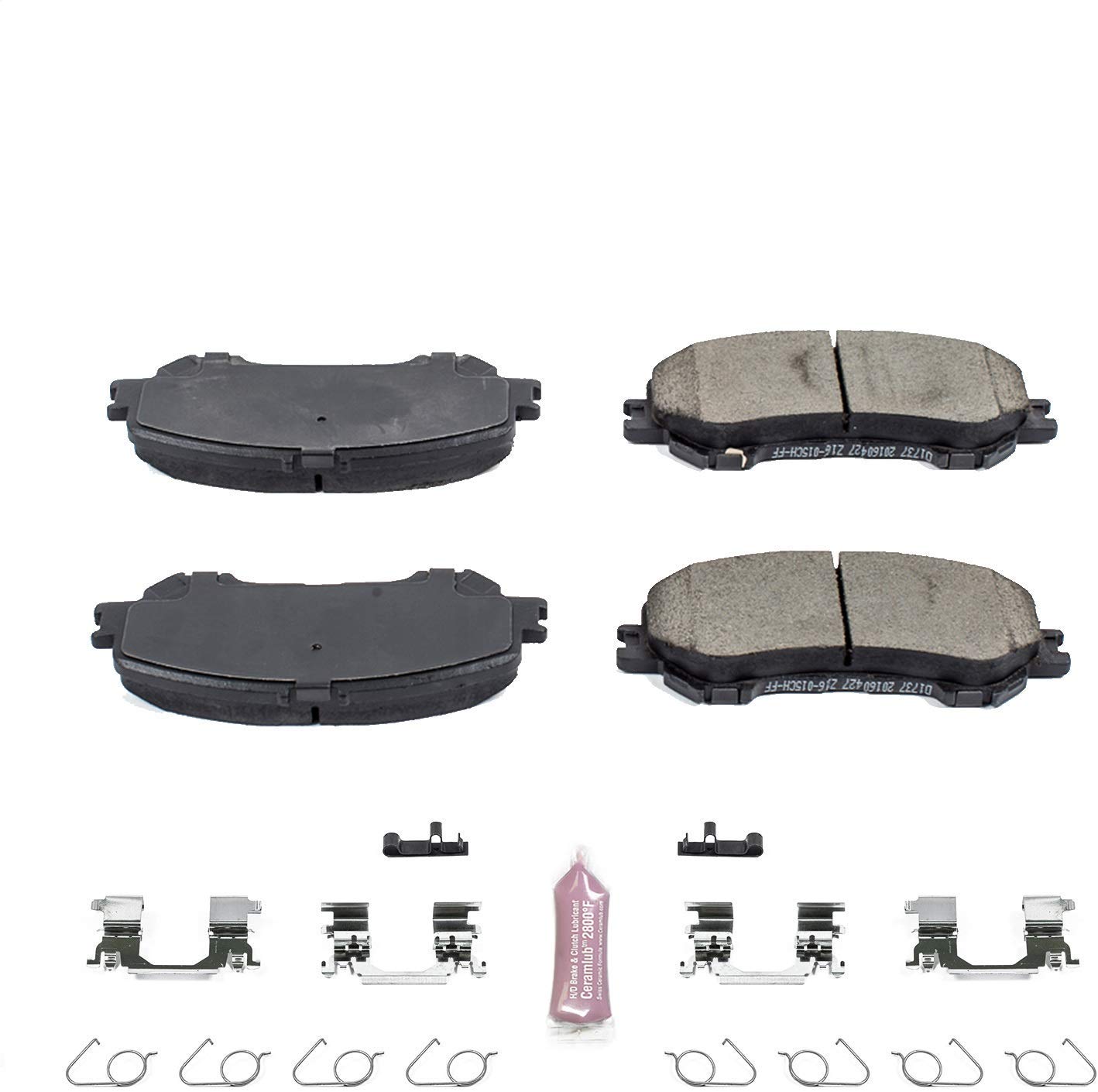Power Stop 17-1737, Z17 Front Ceramic Brake Pads with Hardware