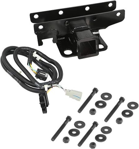 Rugged Ridge 11580.51, Black Receiver Hitch Kit with Wiring Harness for 2007-2018 Jeep Wrangler JK Models