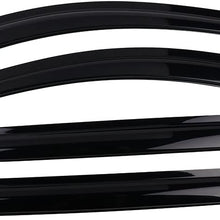 Window Visor Compatible With 2005-2007 Honda Odyssey | Acrylic Black Slim Style Sun Rain Guards Cover By IKON MOTORSPORTS | 2006