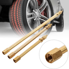 140mm Brass Auto Tire Valve Extension Adaptor, Air Tyre Stem Extender Inflation Stright Bore for Motorcycle, Bike, Mower and Scooter(200mm)
