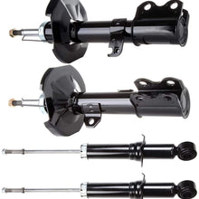 TUPARTS 4x Front Rear 334450 72114 334451 72115 344612 71373 Struts Shocks Absorbers Fit for 2003-2008 Toyota Corolla