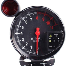 XinQuan Wang Car RPM 11000K Tachometer Gauge Digital 7Color Backlight LED Shift Light RPM Meter for 1-10 Cylinder Engine Vehicles Auto Gauge