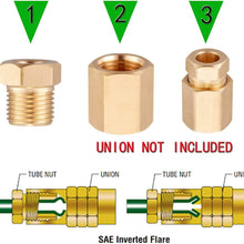 Minimprover 16 PCS Brass (Better Than Steel) Inverted Flare Brake Line Nut Fitting For 5/16" Tube (1/2"-20 Inverted Threads) For Automotive Brake Line Systems