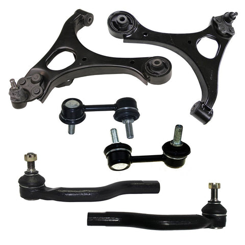 Detroit Axle - New 6-Piece Front Suspension Kit - 2 Lower Control Arms, 2 Lower Ball Joints, 2 Sway Bar End Links, 2 Outer Tie Rod Ends