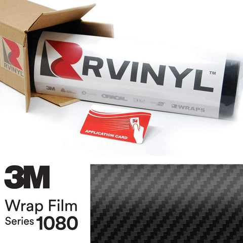 3M 1080 CFS12 Carbon Fiber Black 5ft x 1ft W/Application Card Vinyl Vehicle Car Wrap Film Sheet Roll