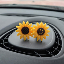 INEBIZ Car Charm Cute Yellow Sunflower Car Interior Air Vent Decorations Perfume, Creative Fragrance Air Freshener Holder & Container