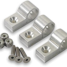 Earls 170206ERL Polished 3/8" Aluminum Line Clamps Pack of 4
