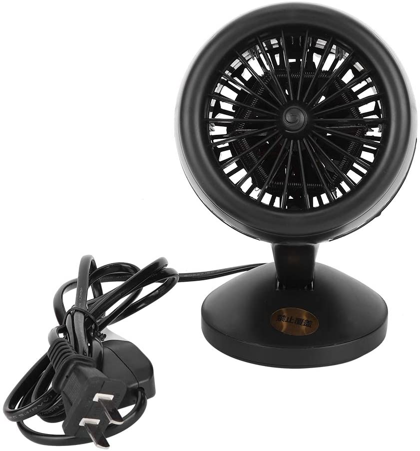 Electric Heater Fan, Household Portable Mini Heater Desktop Mini Winter Warmer Mini Electric Winter Warmer Heater Handy Fan Heater CN Plug 220V (Black)