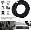 PTNHZ 10FT/3M Nylon SS Braided 3/8 Fuel Line AN 6 Oil/Gas/Fuel Hose Line Aluminum Hose End Fitting Kit(6 PCS Hose Adaptors)