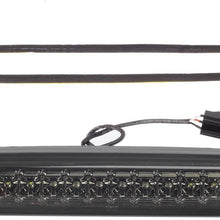 Partsam Red/White 12 LED Smoke Lens Chrome Housing Tail High Mount 3rd Third Brake Light Cargo Lamp Waterproof Replacement for Ford F-250 F-350 F-450 F-550 Super Duty 1999-2016 /Ford Ranger 1993-2011