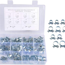 84Pcs/Set 10 Sizes Mini Fuel Line Hose Clamps Assortment Kit, Clamp Range: 7-18mm (2.7-7inch)
