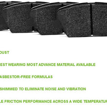 SCITOO Ceramic Disc Brake Pads Set fit 2004-2005 Infiniti QX56,2005-2006 Nissan Armada,2004-2007 Nissan Titan