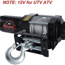 Bravex Electric 12V 3500lb/1591kg Single Line Waterproof Winch for UTV ATV Boat with Both Wireless Handheld Remote and Corded Control Recovery Winch