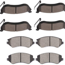 SCITOO Ceramic Front Rear Disc Brake Pad Set fit for 2003-2007 Jeep Liberty
