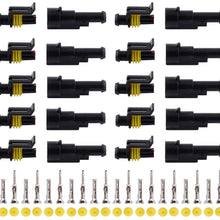 MUYI 10 Kit 2 Pin Way Waterproof Electrical Connector 1.5mm Series Terminals Water Resistend