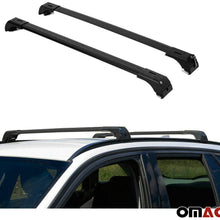 OMAC Fits Audi Q5 2018-2021 Roof Rack Crossbars | Aluminum Lockable Black Top Cargo Racks | Luggage Ski Kayak Bike Snowboard Carriers Set 2 Pcs | Auto Exterior Accessories