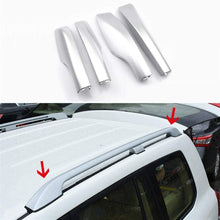 for Toyota Land Cruiser LC200 J200 2008-2016 Black or Silver Roof Rails Rack End Cap Protection Cover Trim 4PCS (Silver)