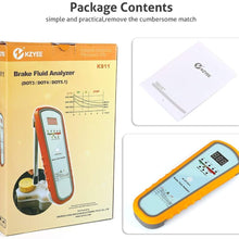 KS11 Brake Fluid Tester, Digital Brake Fluids Analyzer with 5 LED Indicator Calibrated for Truck Car Bike DOT3 DOT4 DOT5.1 Oil Condition Automotive Diagnostic Testing Tool