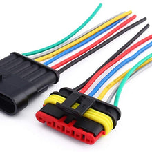 5 Kits 6 Pin Way Waterproof Wire Connector Plug Car Auto Electrical Wire Connectors AWG Terminal
