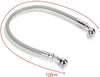 RJJX 120Cm Motorcycle Brake Oil Hose Line Banjo Fitting Stainless Steel Braided (Color : Silver)