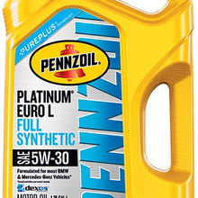 Pennzoil Platinum Euro 5W-30 Full Synthetic Motor Oil, 5 qt