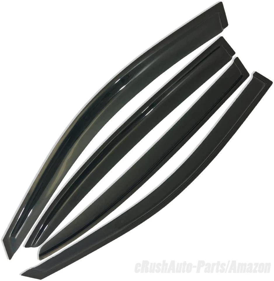 erushautoparts Acrylic Smoked Window Deflectors Compatible with 18 Honda CR-V