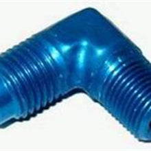 NOS 17660NOS Blue Anodized Aluminum -4AN to 1/8" NPT 90-Degree Flare To Pipe Fitting