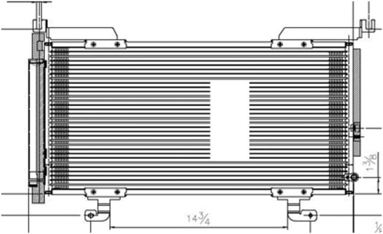 TYC 4454 Replacement Condenser for Subaru