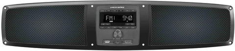 Magnadyne RV3000-SB Mount Deckless AM/FM/Bluetooth Multimedia Receiver and Black Wall Mount Multimedia Radio System Panel with Speakers