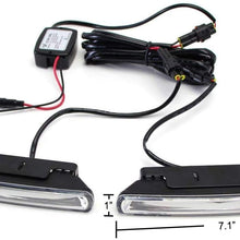 iJDMTOY 7-Inch Xenon White Universal Fit High Power COB Continuous Lighting LED Daytime Running Lights (DRL Lamps)