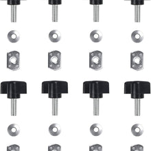 ELONN Hard Top Quick Removal Fastener Thumb Screw & Nut Kit for Jeep Wrangler YJ TJ JK JKU Sports Sahara Freedom Rubicon X & Unlimited X 2/4 Door 1995-2016 - Installs in Seconds (Pack of 8)