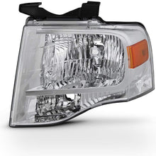 For 2007-14 Ford Expedition 4-Door SUV Driver Side Only Headlight Assembly Chrome Housing Clear Lens