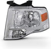 For 2007-14 Ford Expedition 4-Door SUV Driver Side Only Headlight Assembly Chrome Housing Clear Lens