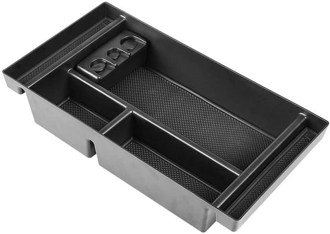 Salusy for 2019 GMC Sierra 1500 Accessories Chevy Silverado 1500 Center Console Organizer Tray-2020 Chevy Silverado/GMC Sierra 1500/2500 HD/3500 HD Armrest Box -Full Console w/Bucket Seats ONLY