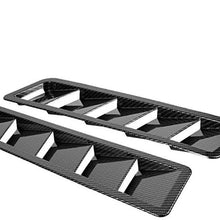 YJXUSHYQ Hood Intake Panel Intake Panel ABS Black Carbon Grain Universal Air Flow Vent Intake Hood Bonnet Cover Decorative Panel 2Pcs