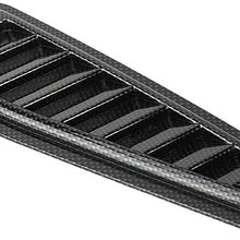Air Flow Intake Cover, 2pcs Carbon Fiber Style Car Air Flow Intake Decorative Scoop Bonnet Vent Hood Cover Universal Air Flow Vent Protection Cover