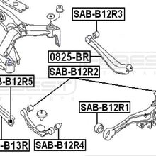 FEBEST SAB-B12R3 Arm Bushing for Rear Track Control Rod