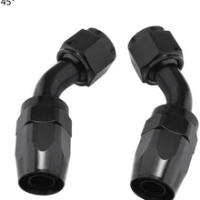 Happybuy 8AN Stainless Steel Nylon Braided Oil Fuel Line Hose 16.5FT BK AN8 Fuel Gas Line Hose + 10 PCS Aluminum Hose End Fitting Adapter Kit Fuel Line Kit (AN8 16.4Ft Black)