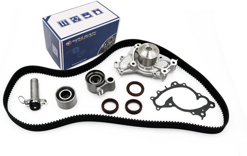 Timing Belt Water Pump Kit with Gaskets fits for 1994-2001 Toyota Camry Lexus ES300, 1998-2003 Toyota Sienna Solara Lexus RX300, 1995-2004 Toyota Avalon 1MZFE 24V