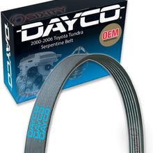 Dayco Serpentine Belt for 2000-2006 Toyota Tundra 4.7L V8 - V Belt Ribbed Accessory Drive