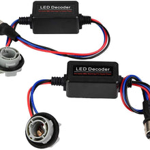 Acouto 2PCS PVC LED Decoder Device Load Resistor Bypass Wiring Error Free Decoder 1157, Anti-interference (Black)