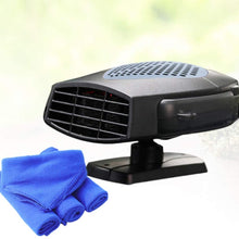 Wakauto 24V Car Heater Defroster Winter Car Heater Warmer Snow Defogger Anti-fog Safe Driving Cleaner 360 Degree Rotation with Towel (Grey)