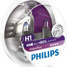 Philips H1 VisionPlus Replacement Bulb, (Pack of 2) (Renewed)