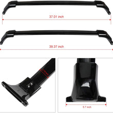 ECCPP Car Top Luggage Carrier Bar Black Fit for GMC Acadia 2017 2018 2019,Aluminum Roof Rack Cross Bars Roof Mounted Roof Rack Cross Bar Set