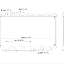 LONGKEES Automatic Transmission Aluminum/Plastic Radiator 1 Row For 1987-1991 Toyota Camry 2.0L L4 CU870