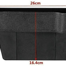 Ugthe Car Quilted Storage Box Car Storage Box Car Seat Gap Storage Bag Leakproof Storage Box (Left+Right)