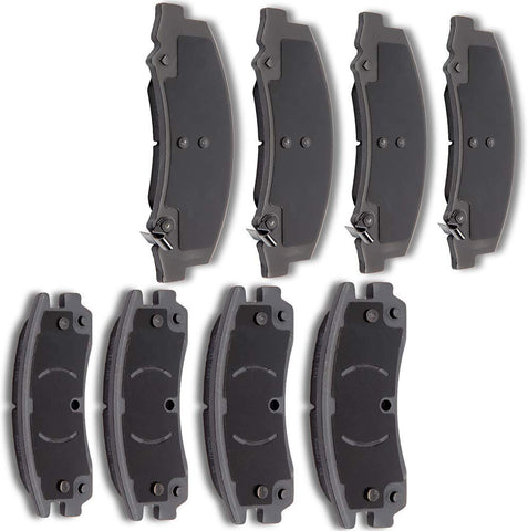 AUTOMUTO 8pcs Front Rear Ceramic Pads Brakes fit for 2008 2009 Buick Lacrosse,2006 2007 2008 2009 2010 Chevrolet Impala,2006 2007 Chevrolet Monte Carlo