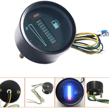 WonVon Fuel Level Gauge,2" 52mm Universal Car Motorcycle Fuel Level Meter Gauge 12V LED Light Display Fuel Tank Gauge Boat Truck RV