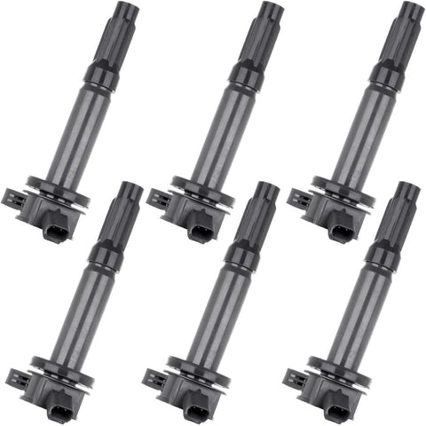 TUPARTS Pack of 6 Ignition Coils Fit for M-azda Tribute L-incoln Zephyr F-ord Escape/Fusion M-ercury Milan/Mariner 2006-2012 Replacement for OE: DG514