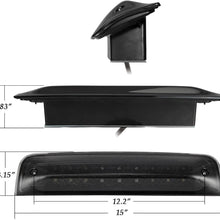 Partsam High Mount 3rd Third Brake Light Replacement for Dodge Ram 2009-2017 1500 2500 3500 Red/White 27 LED Rear Cab Roof Center Mount Tail Cargo Lights Lamps Smoke Lens Black Housing Waterproof